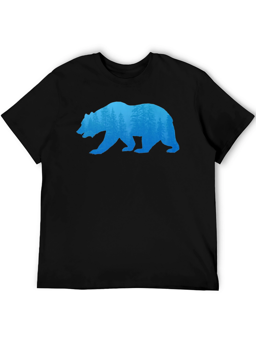 Bear Silhouette Forest Graphic Tee