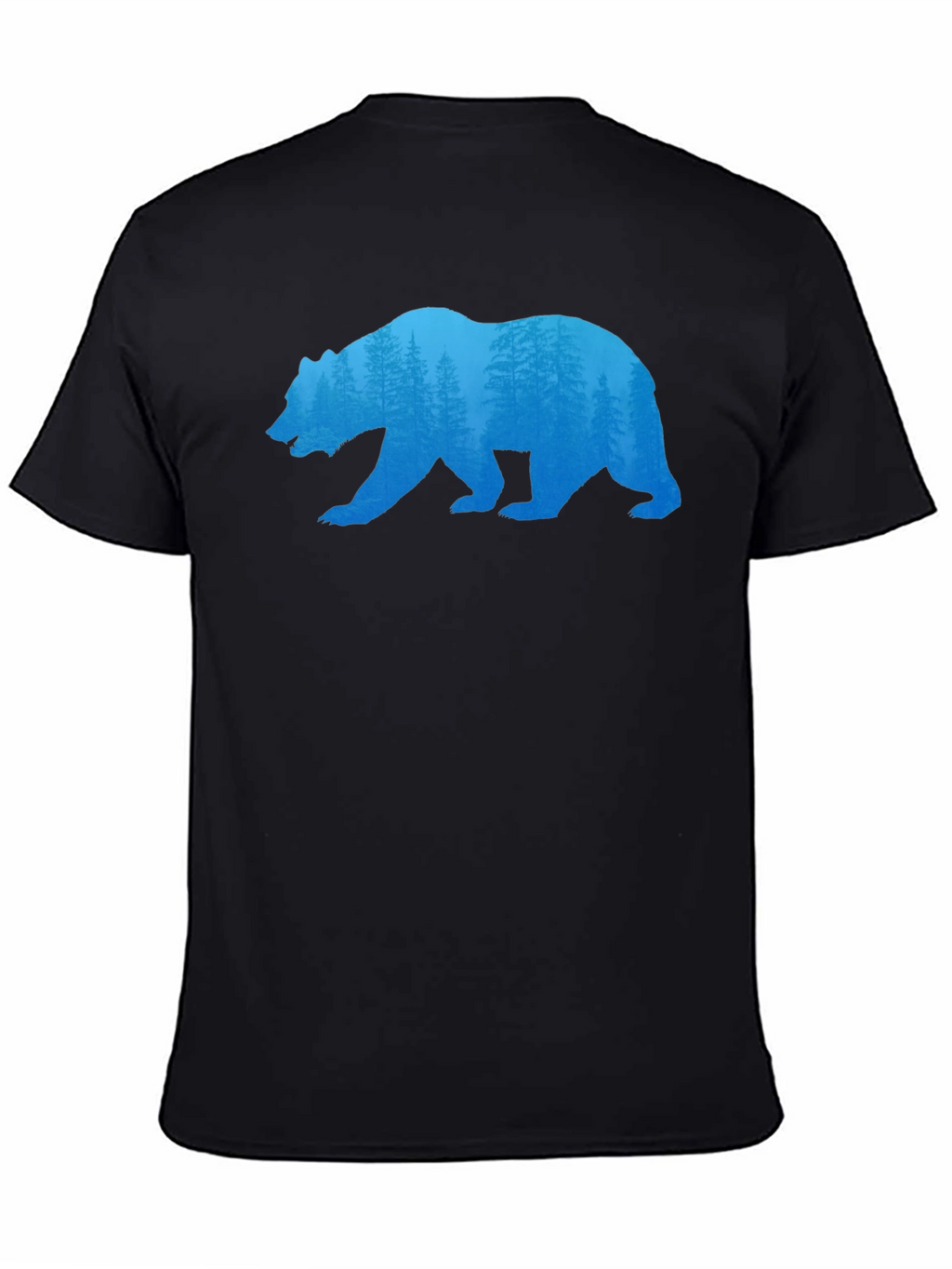 Bear Silhouette Forest Graphic Tee