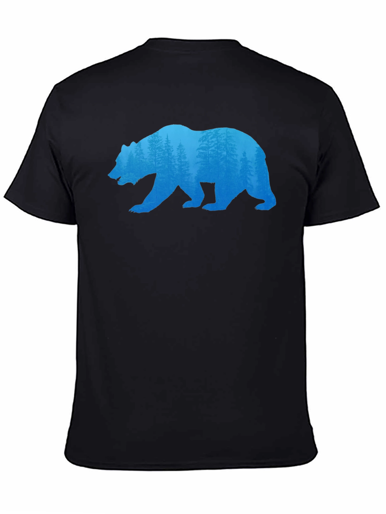 Bear Silhouette Forest Graphic Tee
