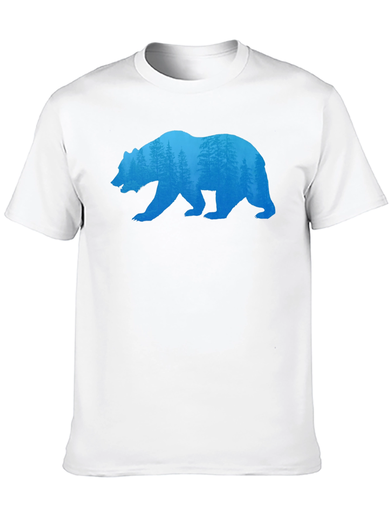 Bear Silhouette Forest Graphic Tee
