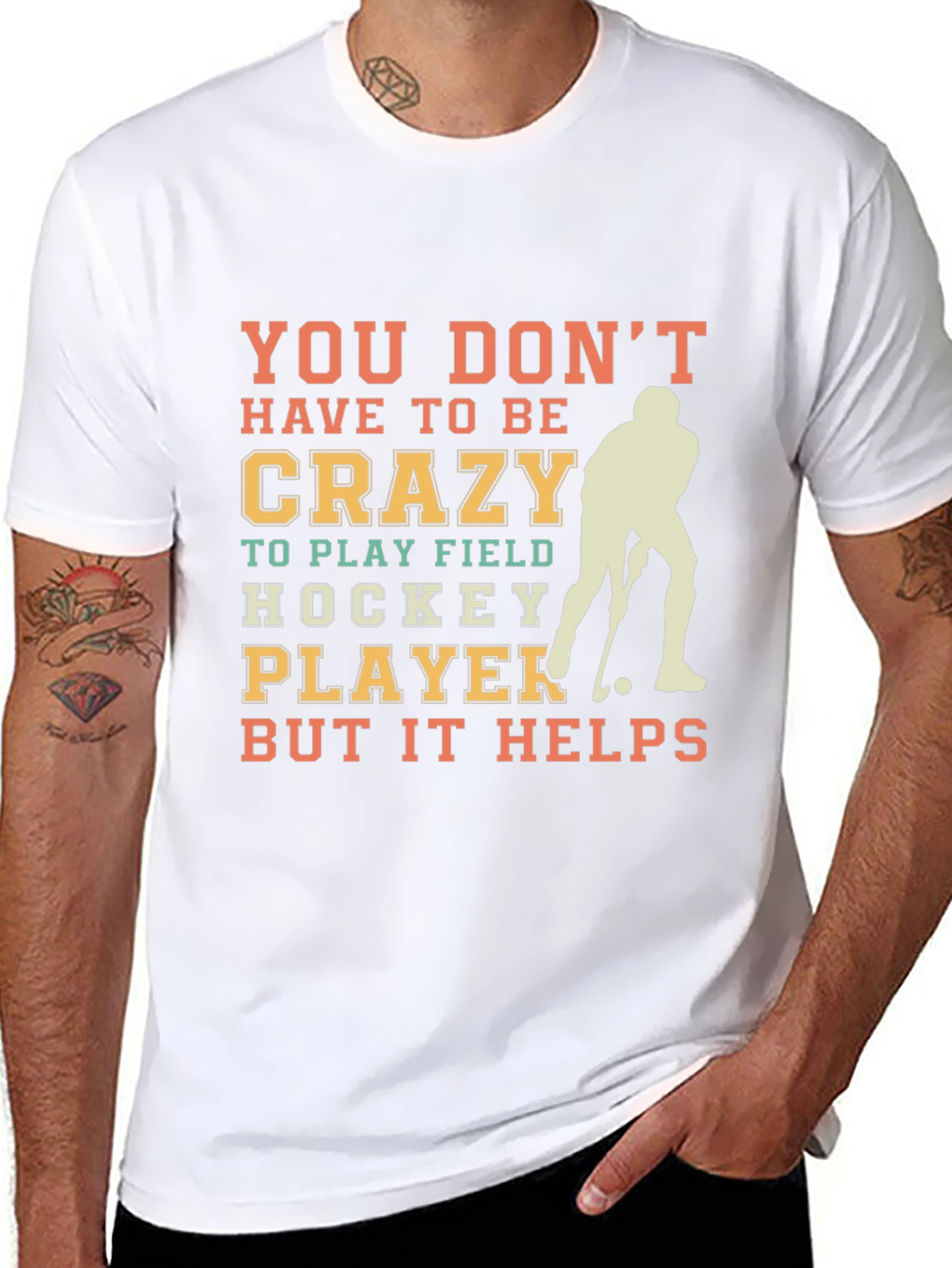 Crazy Field Hockey Player T-Shirt