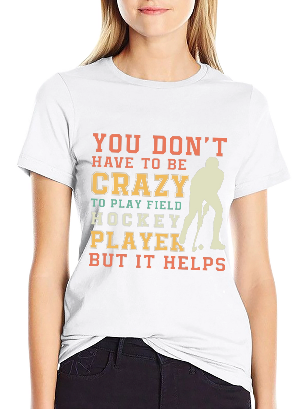 Crazy Field Hockey Player T-Shirt
