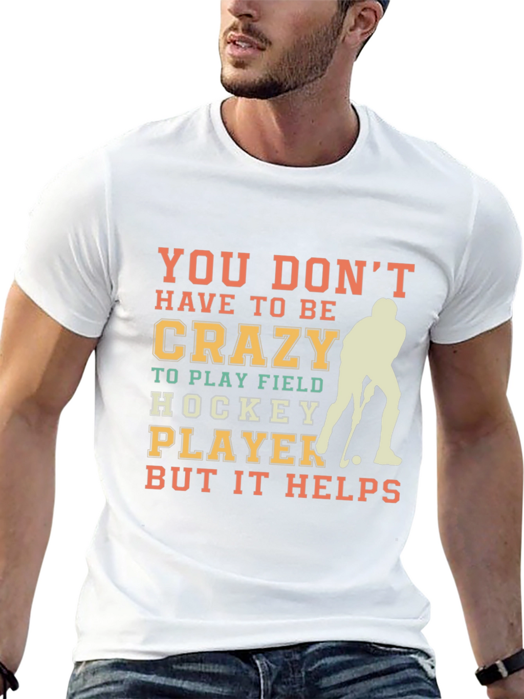 Crazy Field Hockey Player T-Shirt