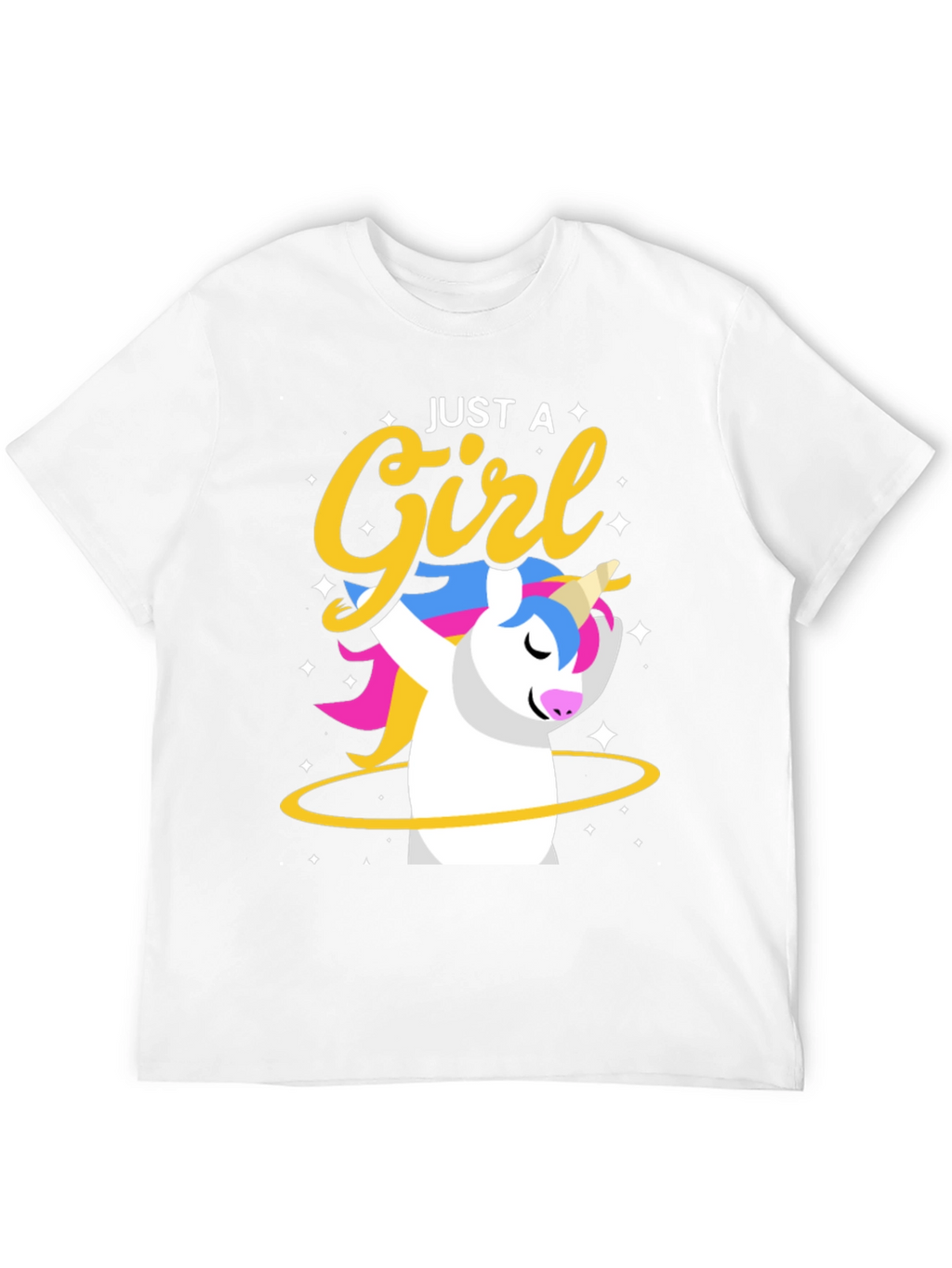 Just a Girl Unicorn Black T-Shirt