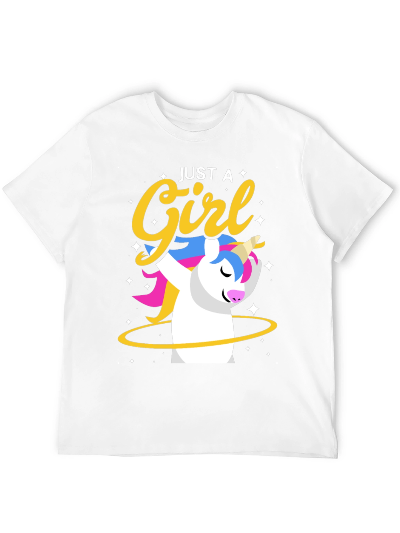 Just a Girl Unicorn Black T-Shirt