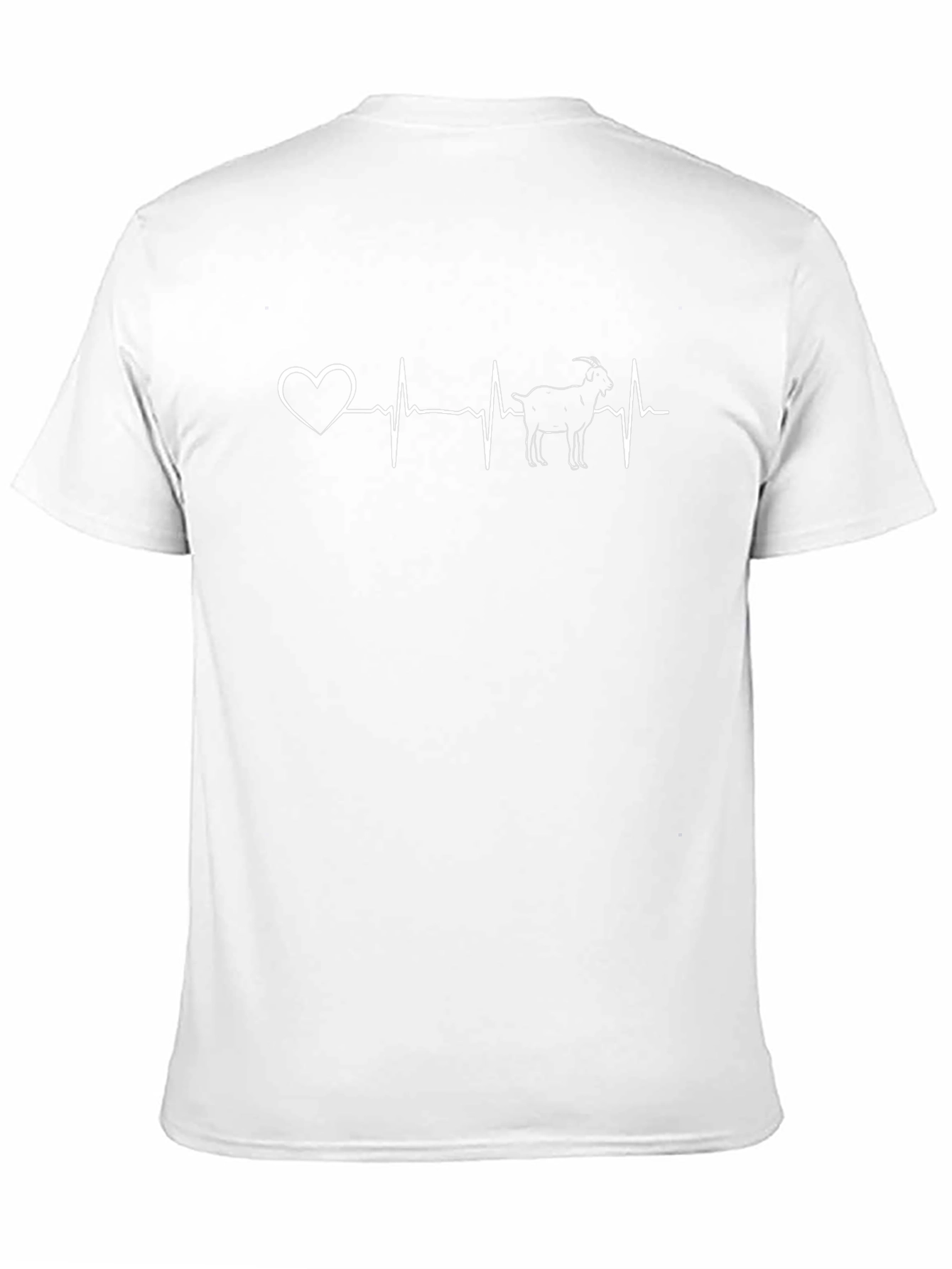 Goat Heartbeat T-Shirt - Black Crew Neck Tee