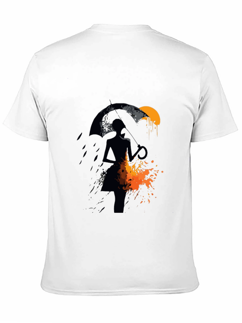 Silhouette Umbrella Graphic Tee - Mens Black T-Shirt