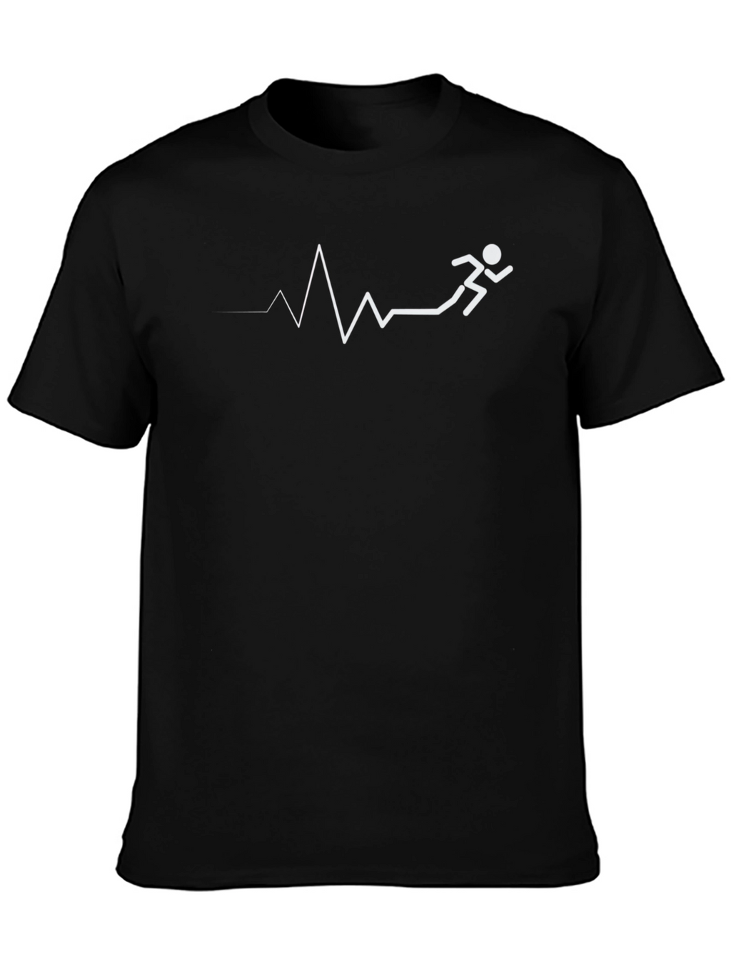 Running Heartbeat T-Shirt - Black
