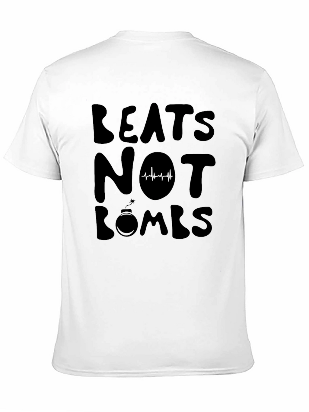Beats Not Bombs Graphic T-Shirt - Black