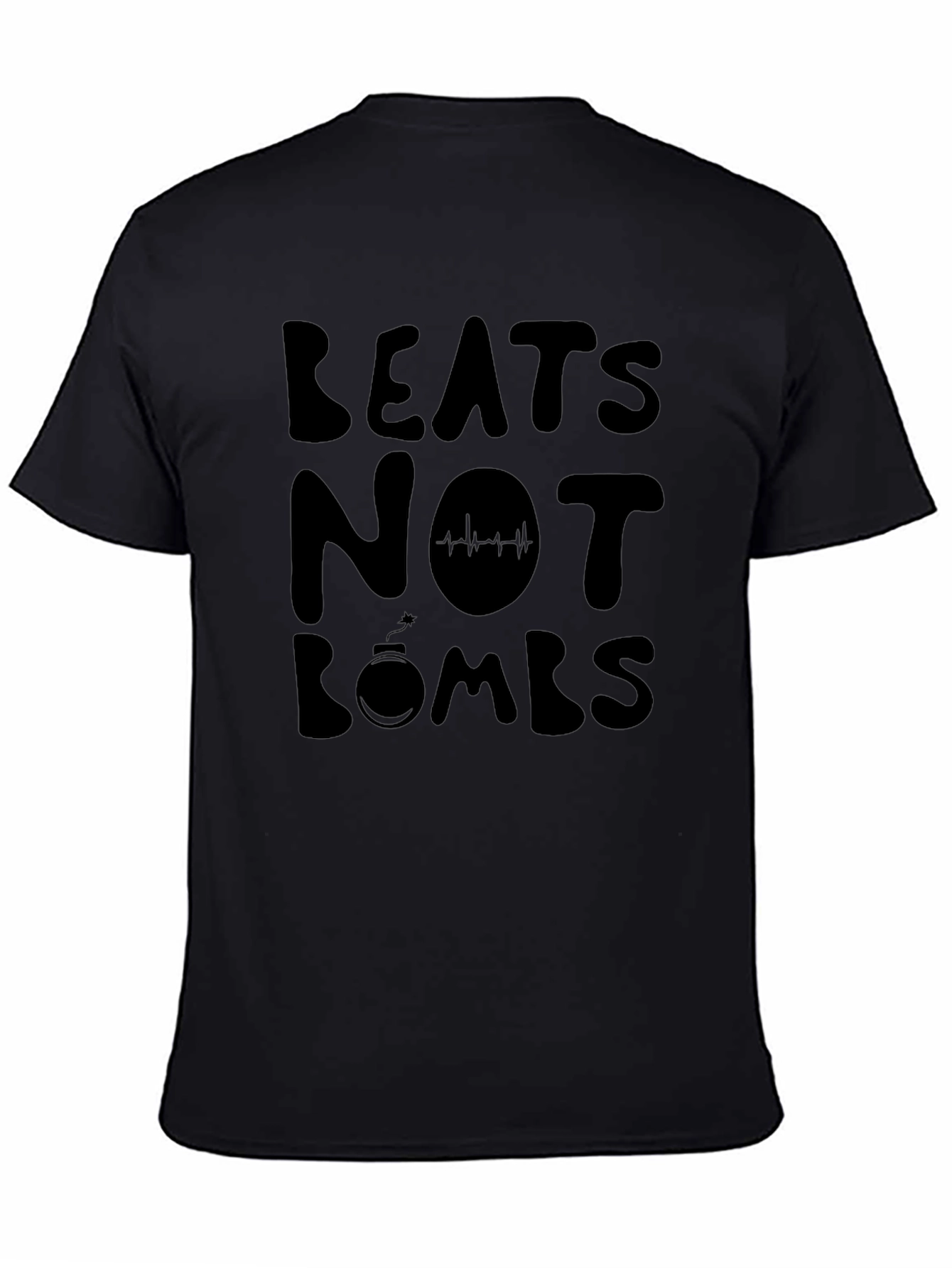 Beats Not Bombs Graphic T-Shirt - Black