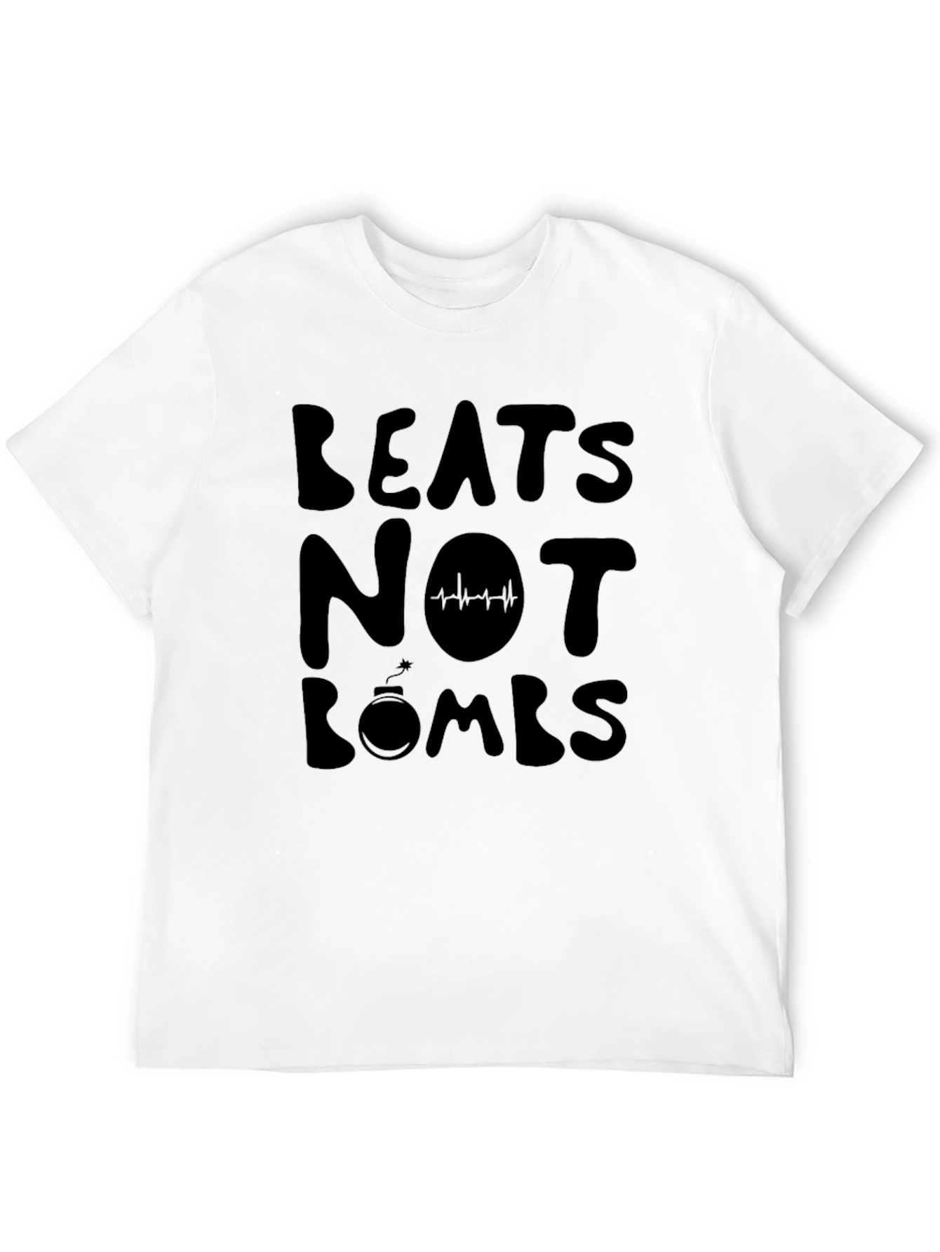 Beats Not Bombs Graphic T-Shirt - Black