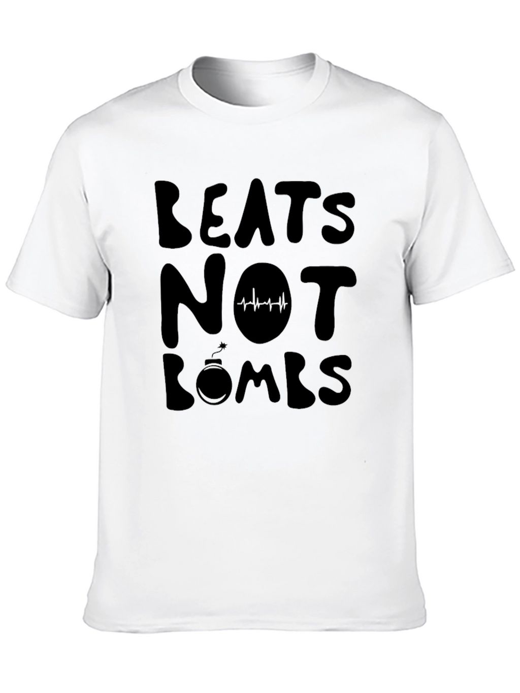 Beats Not Bombs Graphic T-Shirt - Black
