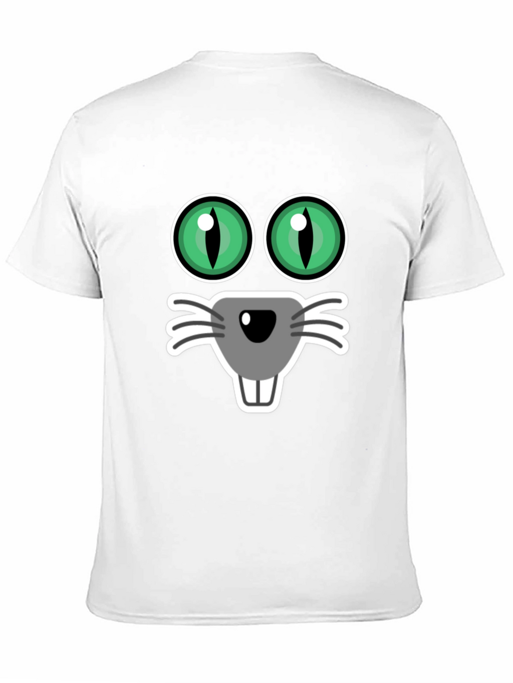 Funny Cat Face T-Shirt Black Tee
