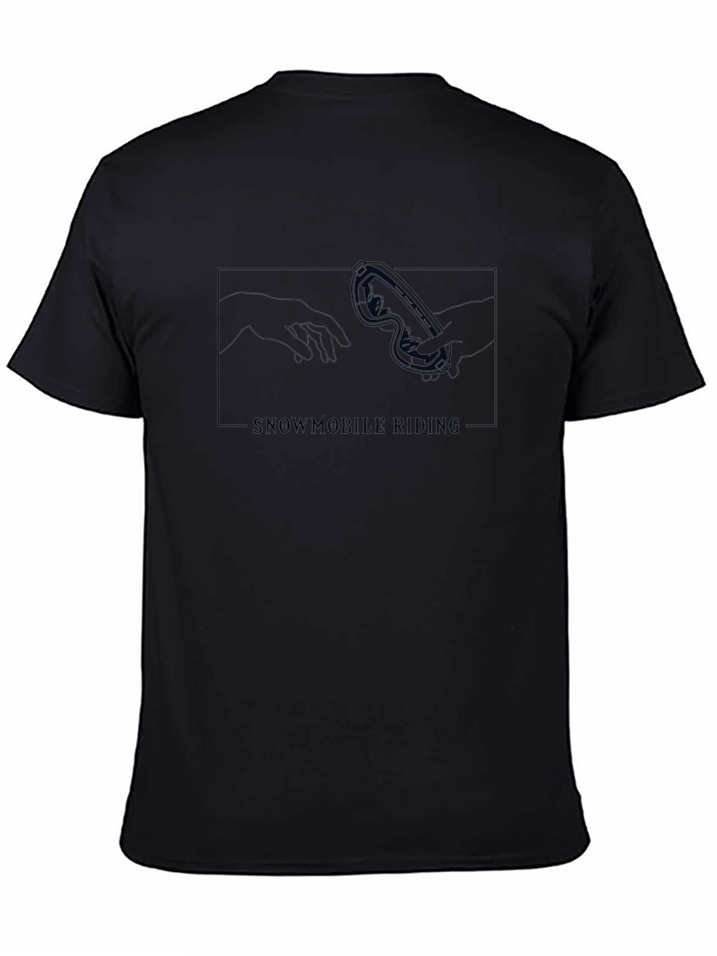 Snowmobile Riding Graphic Tee - Black