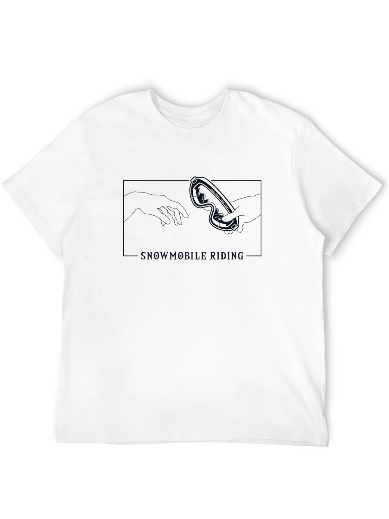 Snowmobile Riding Graphic Tee - Black