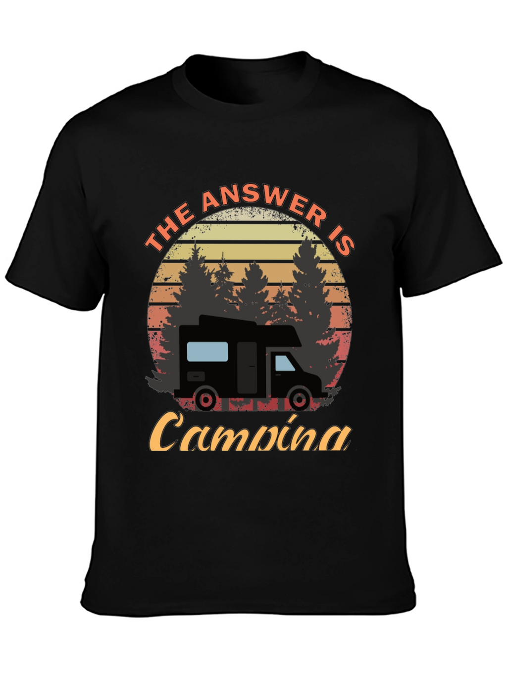 The Answer is Camping Graphic Tee