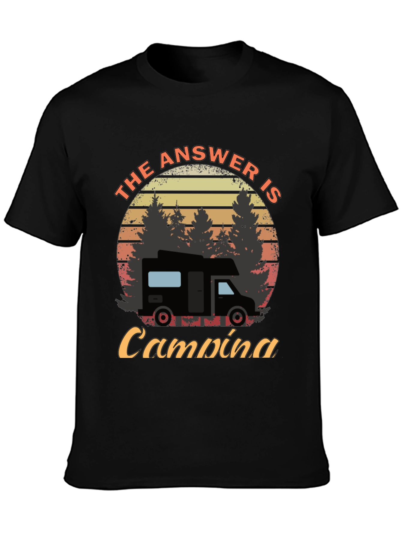 The Answer is Camping Graphic Tee
