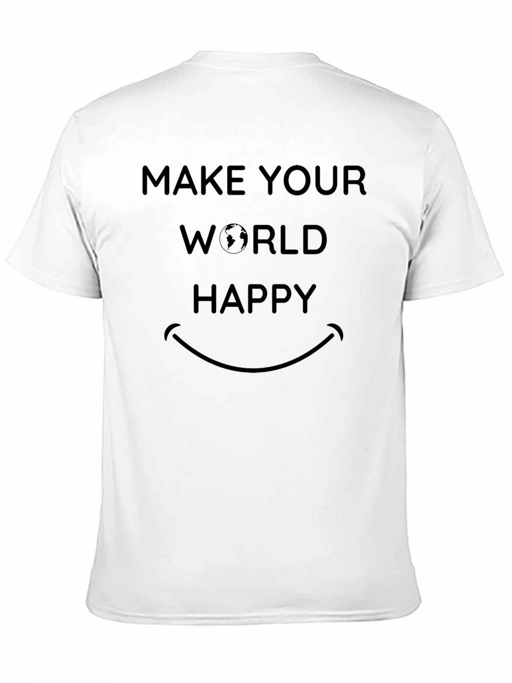 Make Your World Happy Graphic T-Shirt - Black