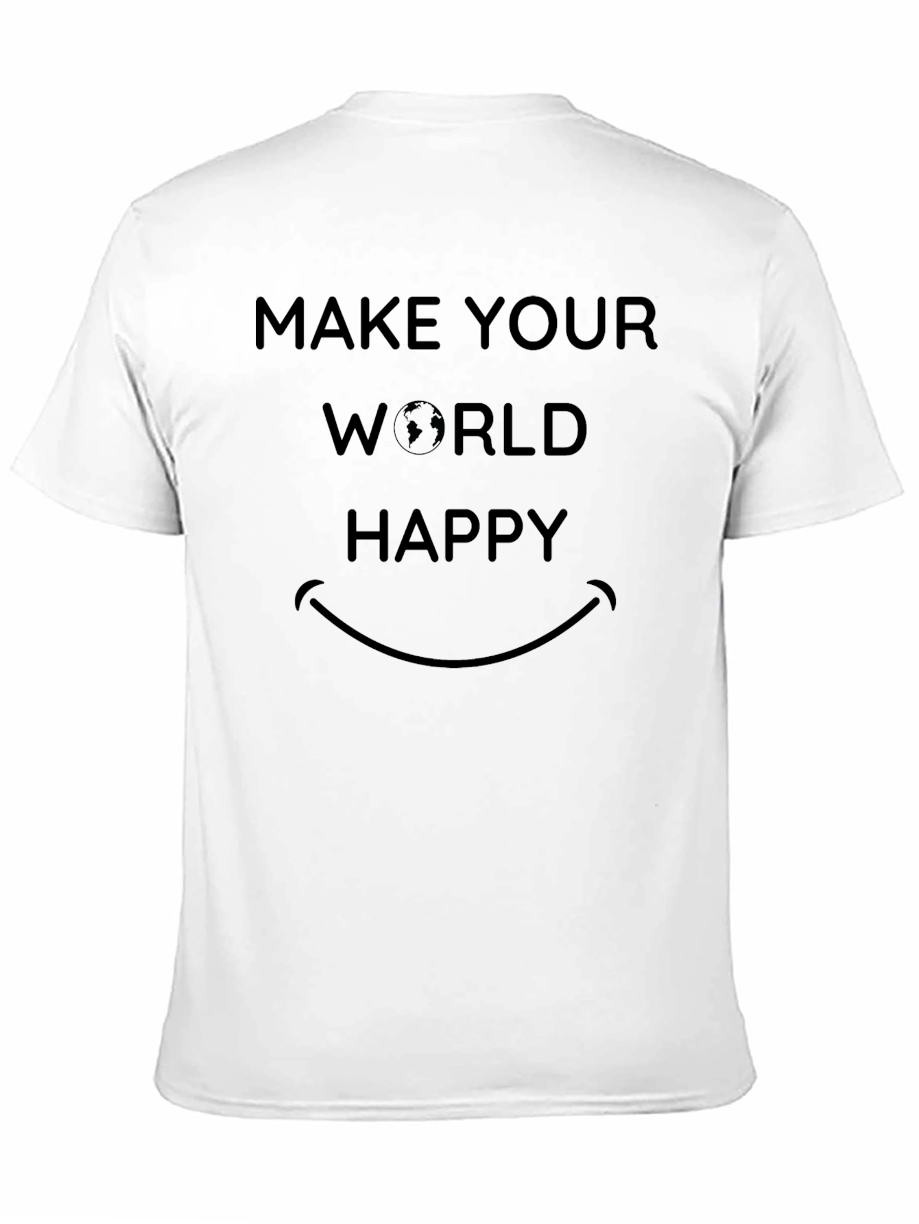 Make Your World Happy Graphic T-Shirt - Black