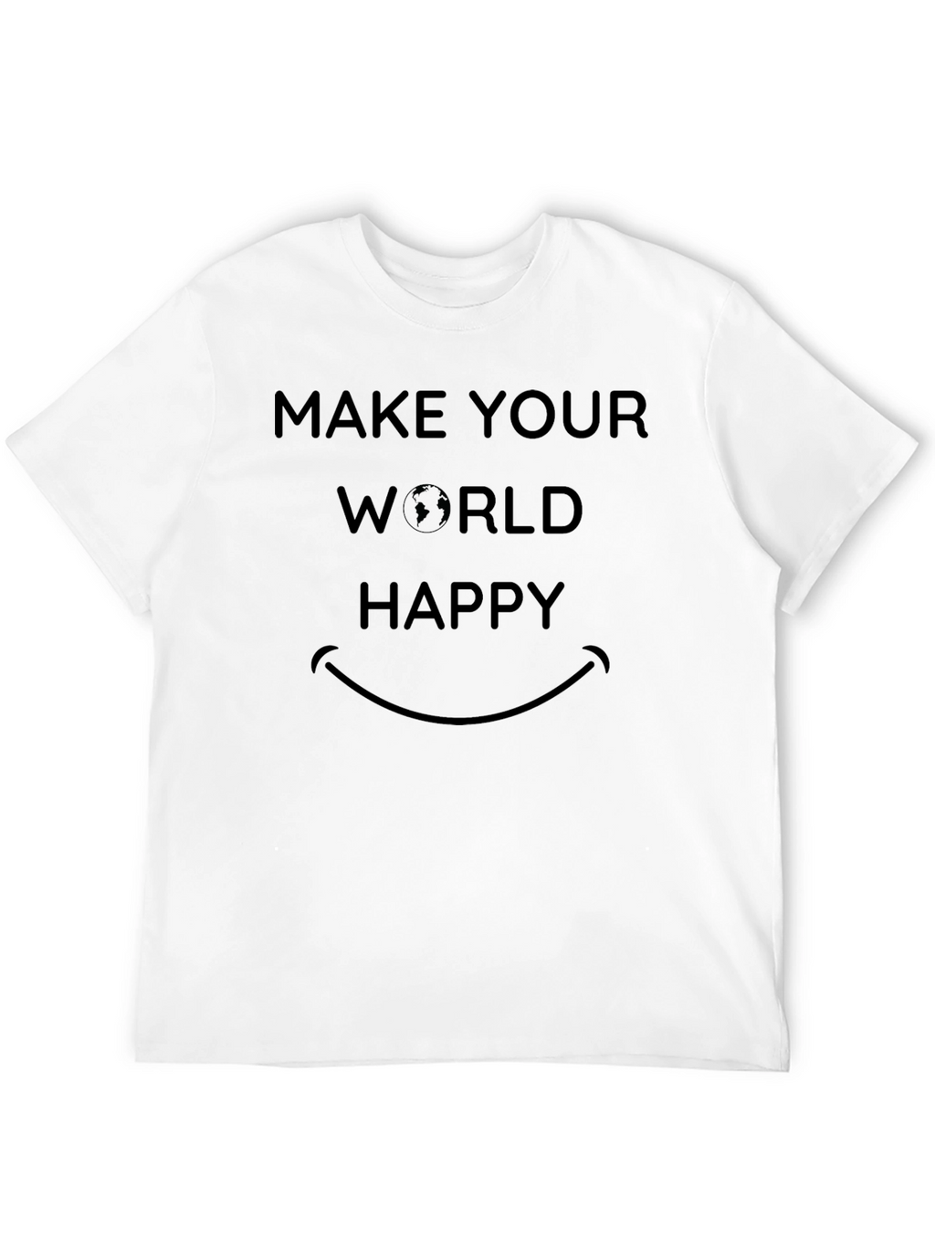 Make Your World Happy Graphic T-Shirt - Black