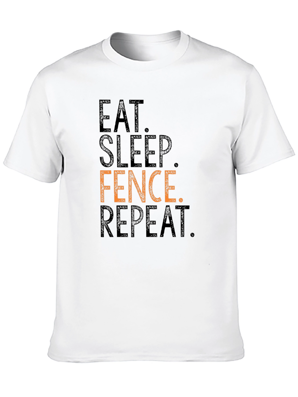 Eat Sleep Fence Repeat Black T-Shirt