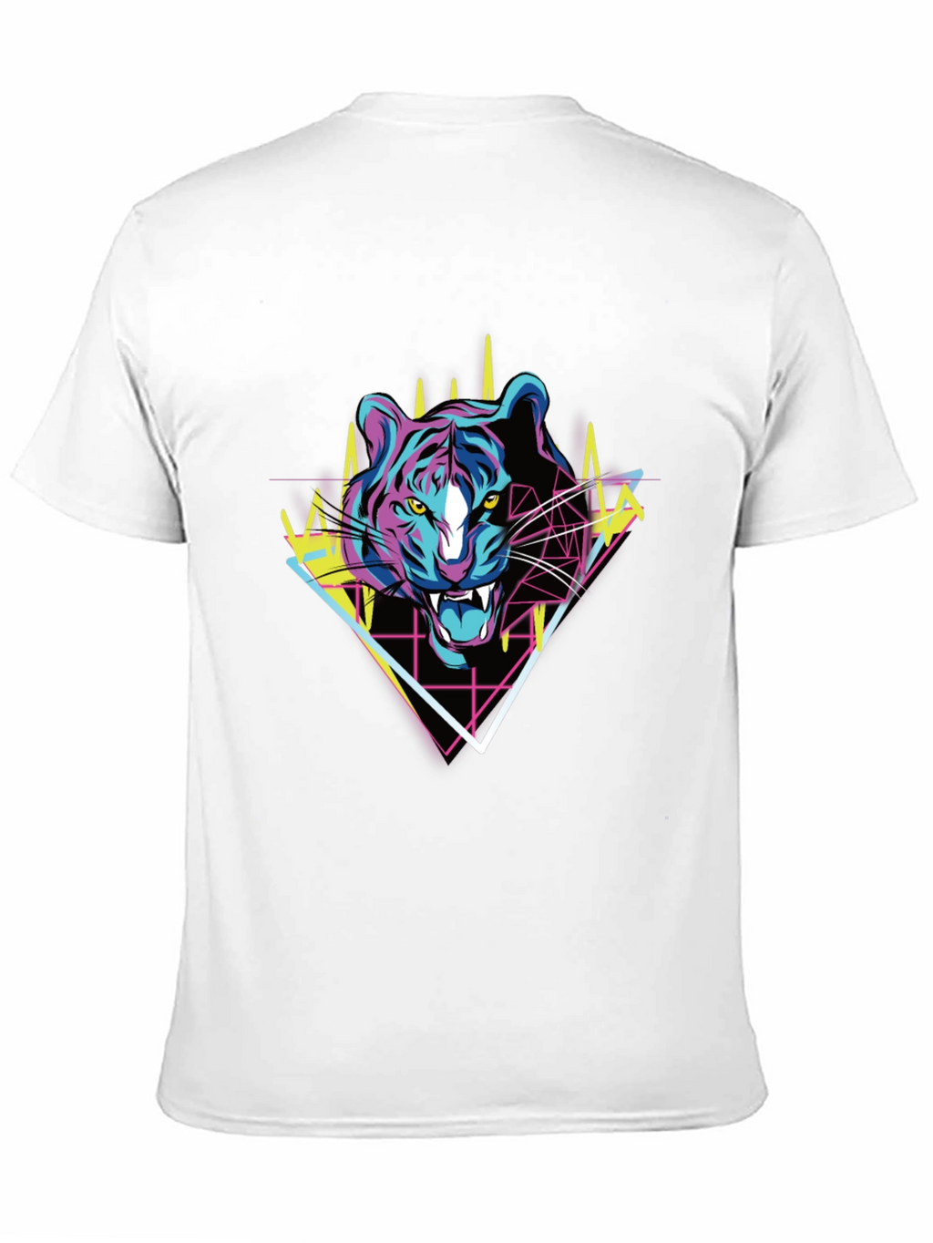 Retro Tiger Graphic Tee - Bold Animal Print T-Shirt