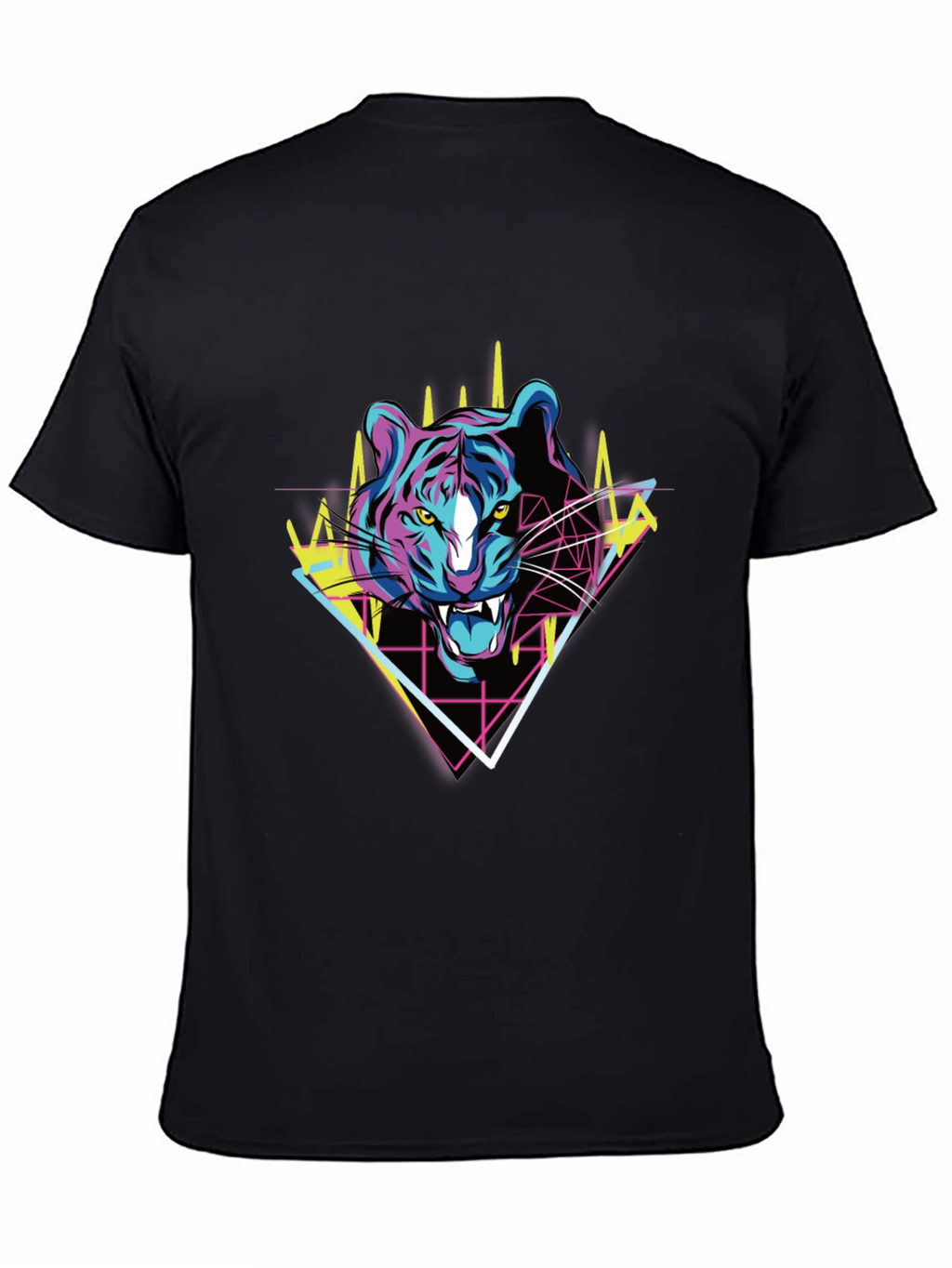 Retro Tiger Graphic Tee - Bold Animal Print T-Shirt