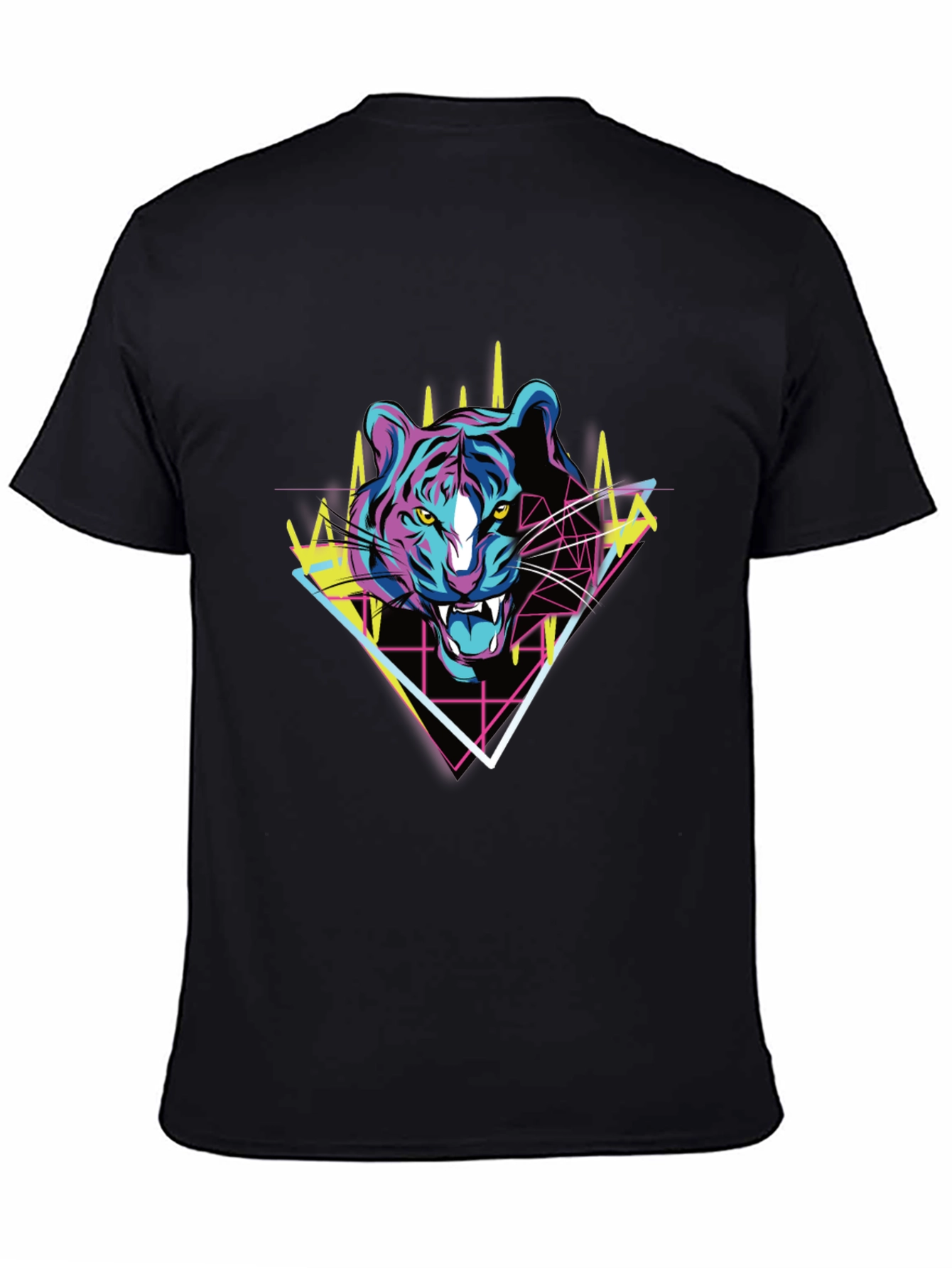 Retro Tiger Graphic Tee - Bold Animal Print T-Shirt