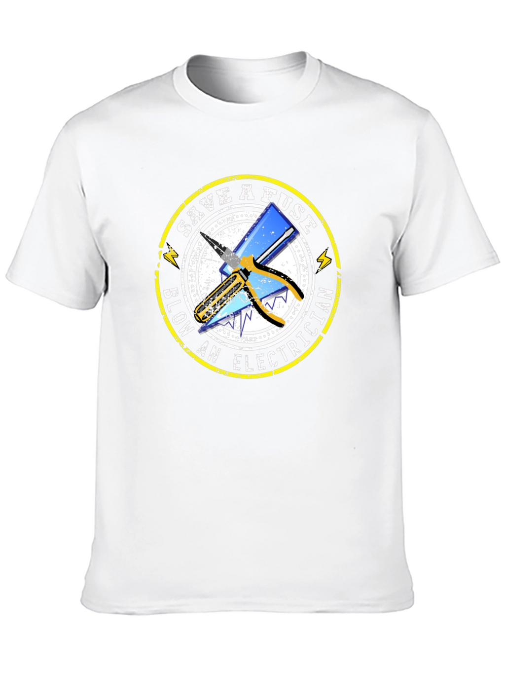Save A Fuse Blow An Electrician Black T-Shirt