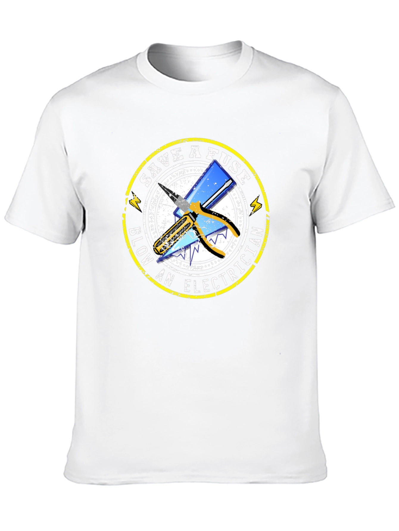 Save A Fuse Blow An Electrician Black T-Shirt