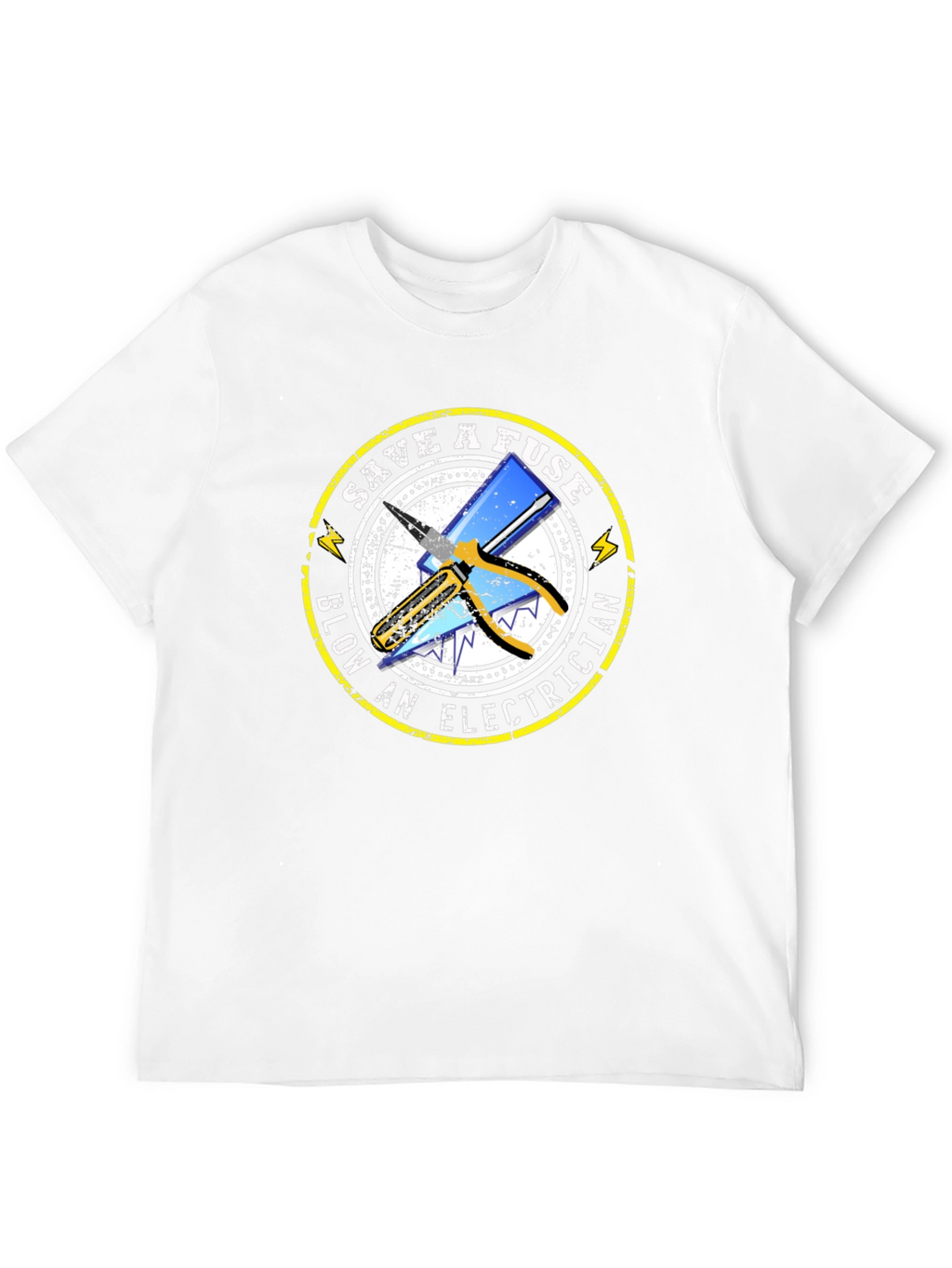 Save A Fuse Blow An Electrician Black T-Shirt