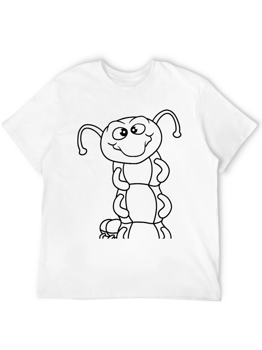 Cartoon Ant Graphic T-Shirt - Black Cotton Tee