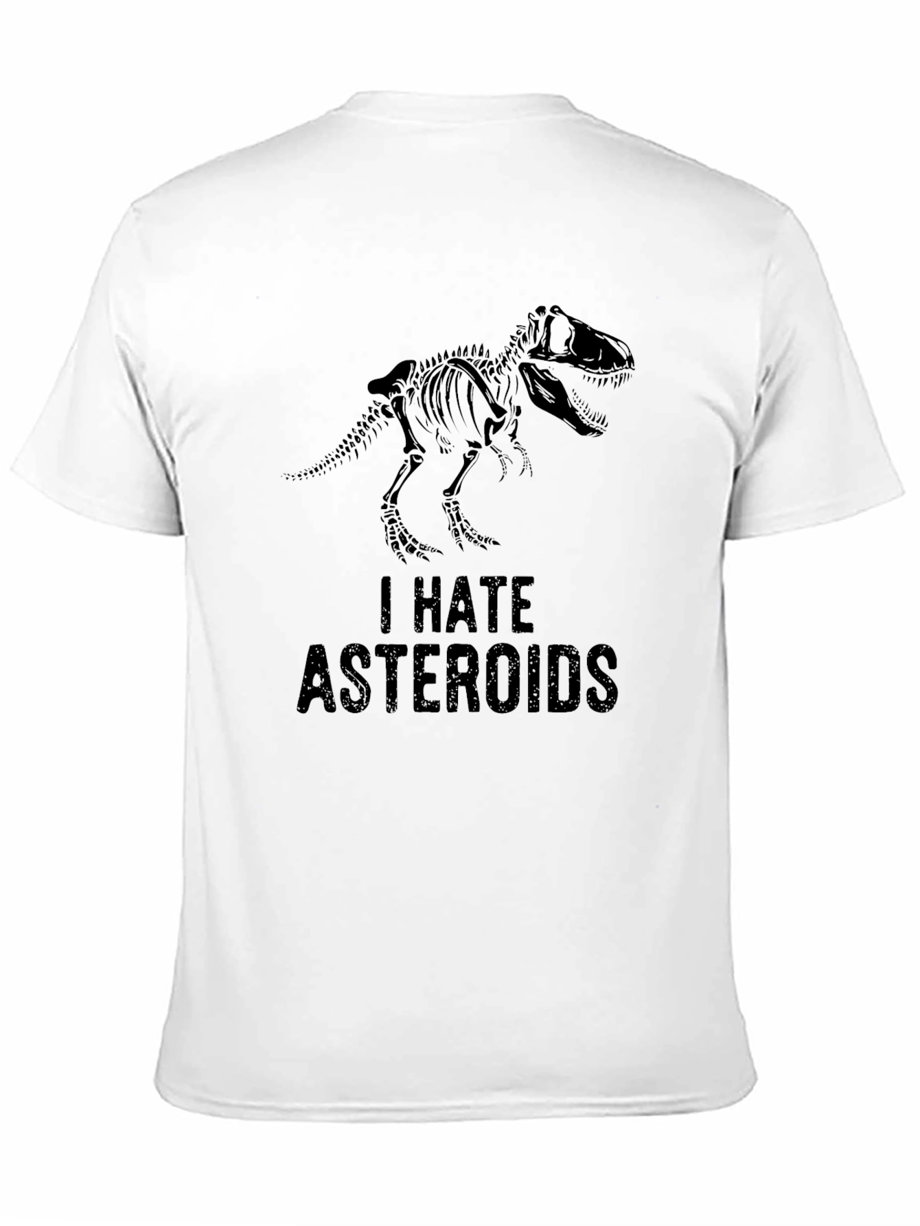 I Hate Asteroids T-Rex Skeleton Graphic T-Shirt