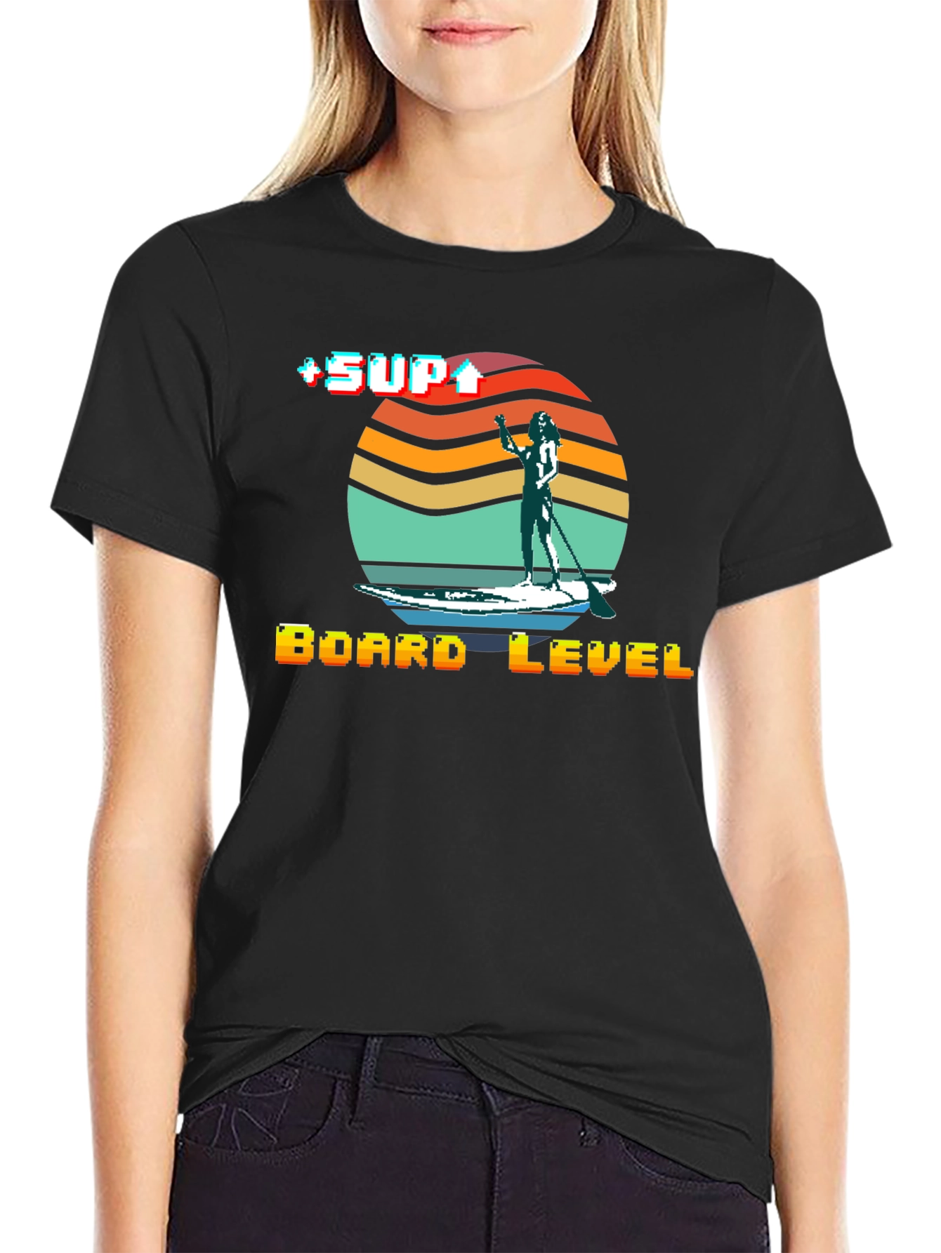 Retro SUP Board Level T-Shirt - Stand Up Paddle