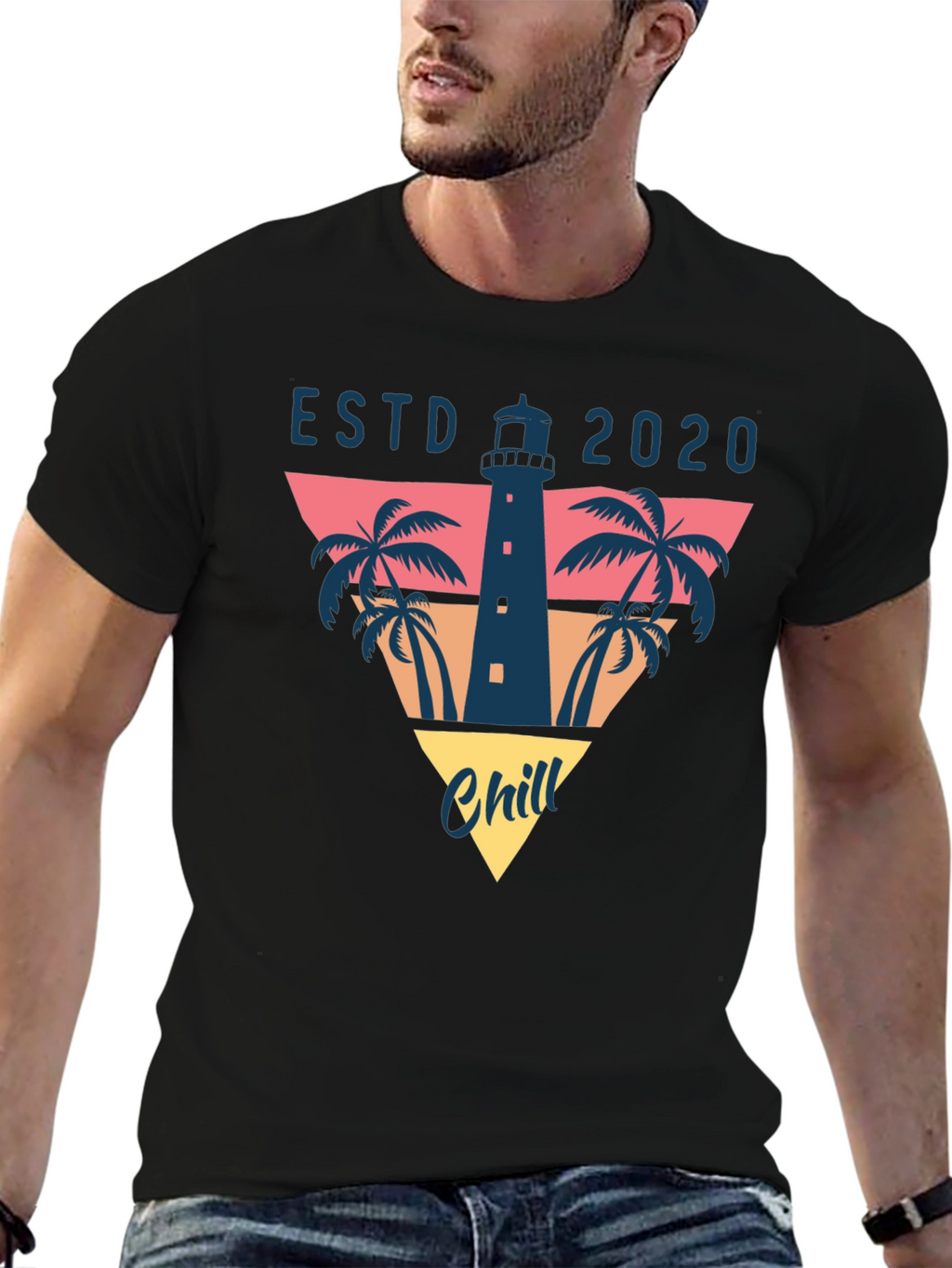 Chill ESTD 2020 Lighthouse Graphic T-Shirt