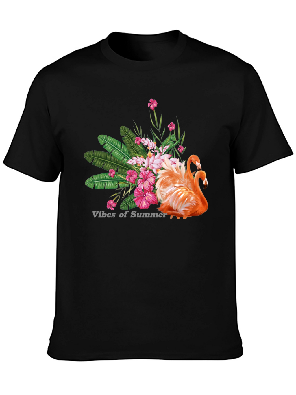 Tropical Flamingo Graphic T-Shirt - Summer Vibes