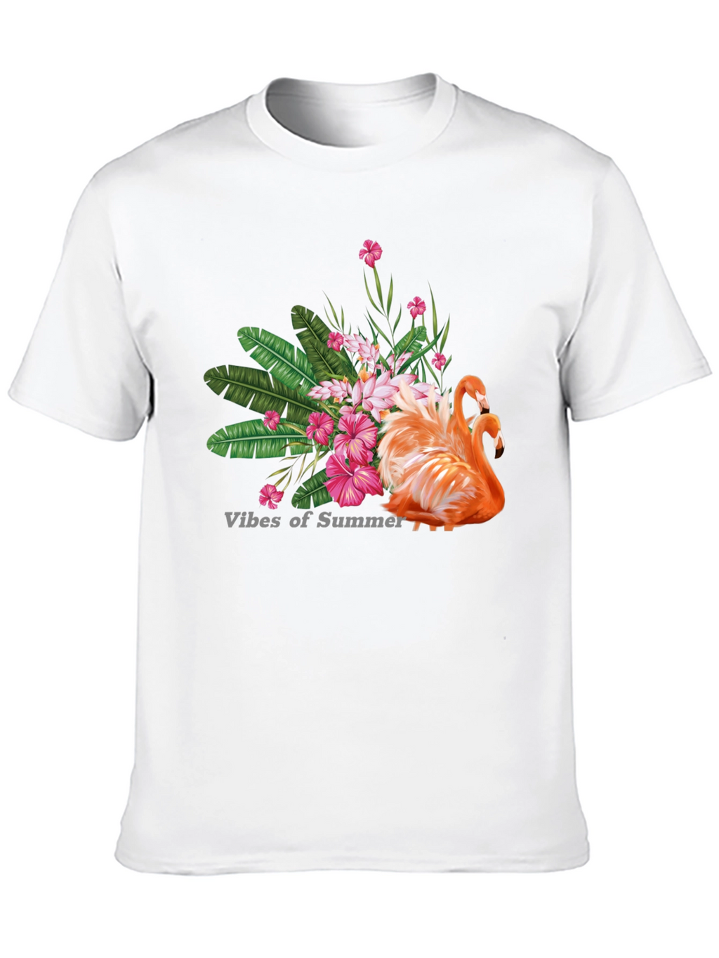 Tropical Flamingo Graphic T-Shirt - Summer Vibes