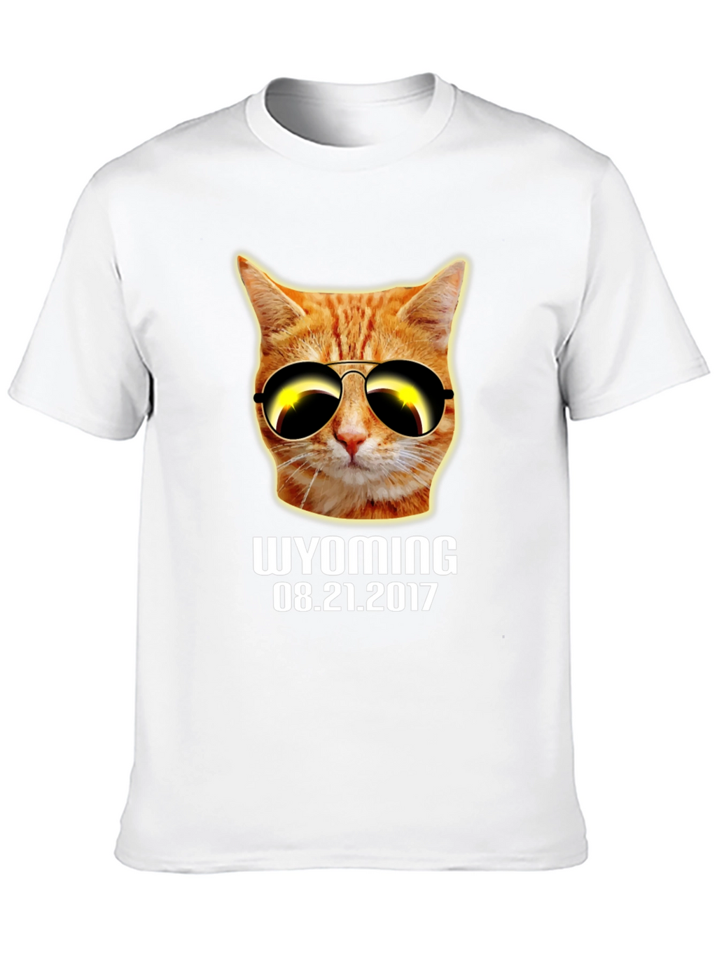 Wyoming 2017 Total Solar Eclipse Cat T-Shirt