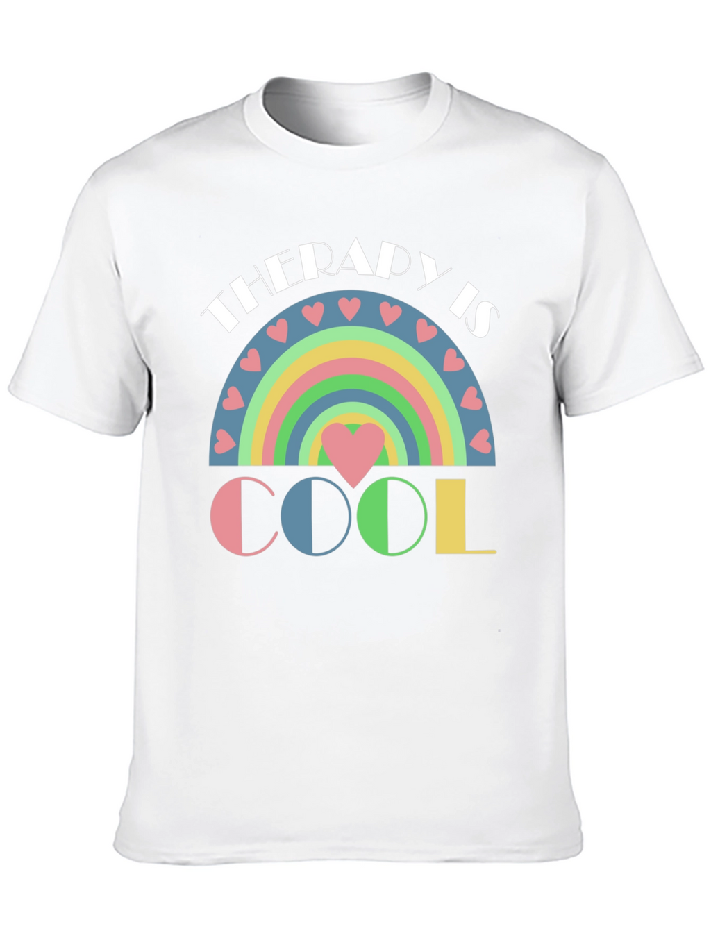 Therapy is Cool Pastel Rainbow T-Shirt