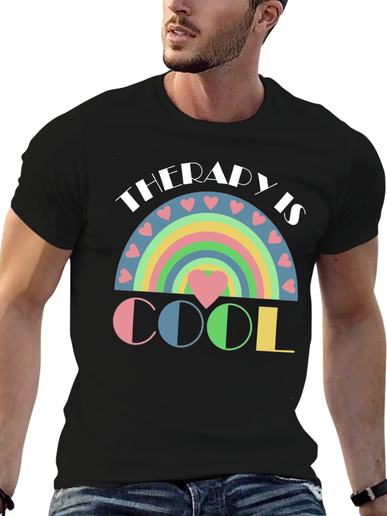 Therapy is Cool Pastel Rainbow T-Shirt