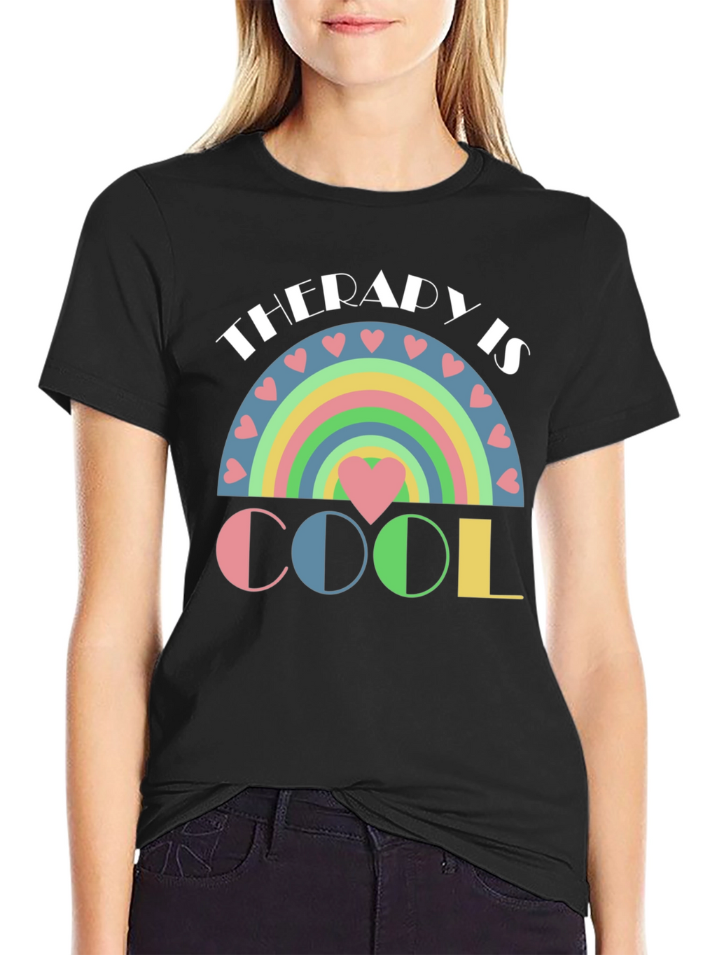 Therapy is Cool Pastel Rainbow T-Shirt