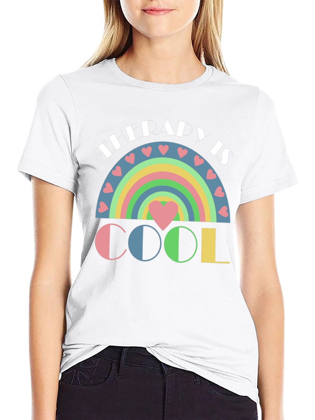 Therapy is Cool Pastel Rainbow T-Shirt