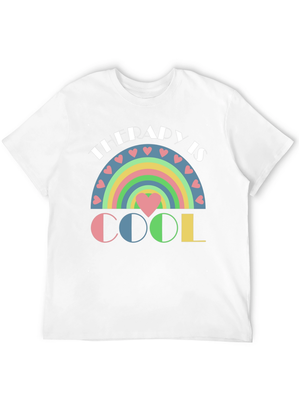 Therapy is Cool Pastel Rainbow T-Shirt