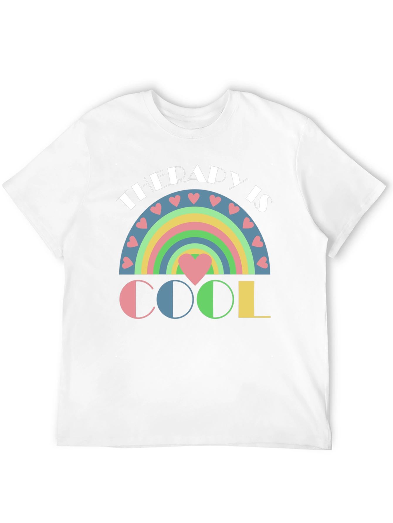Therapy is Cool Pastel Rainbow T-Shirt