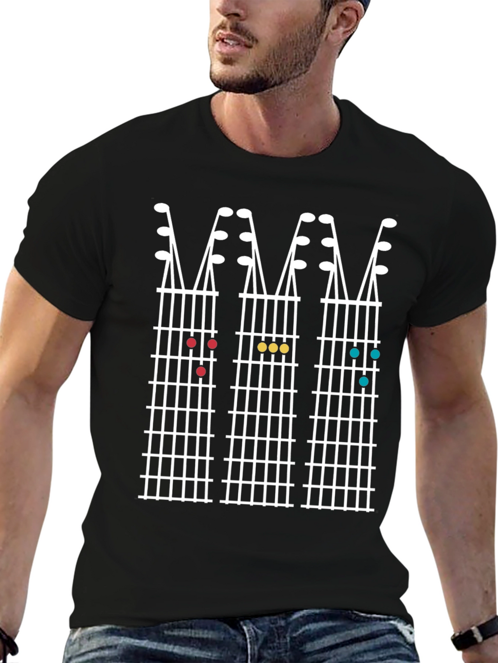 Guitar Chords Graphic Tee - Music Lover T-Shirt