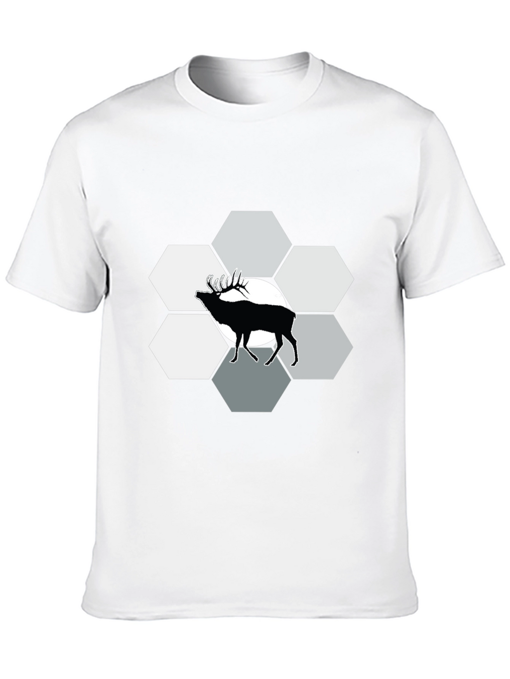Elk Hexagon Graphic Tee - Black