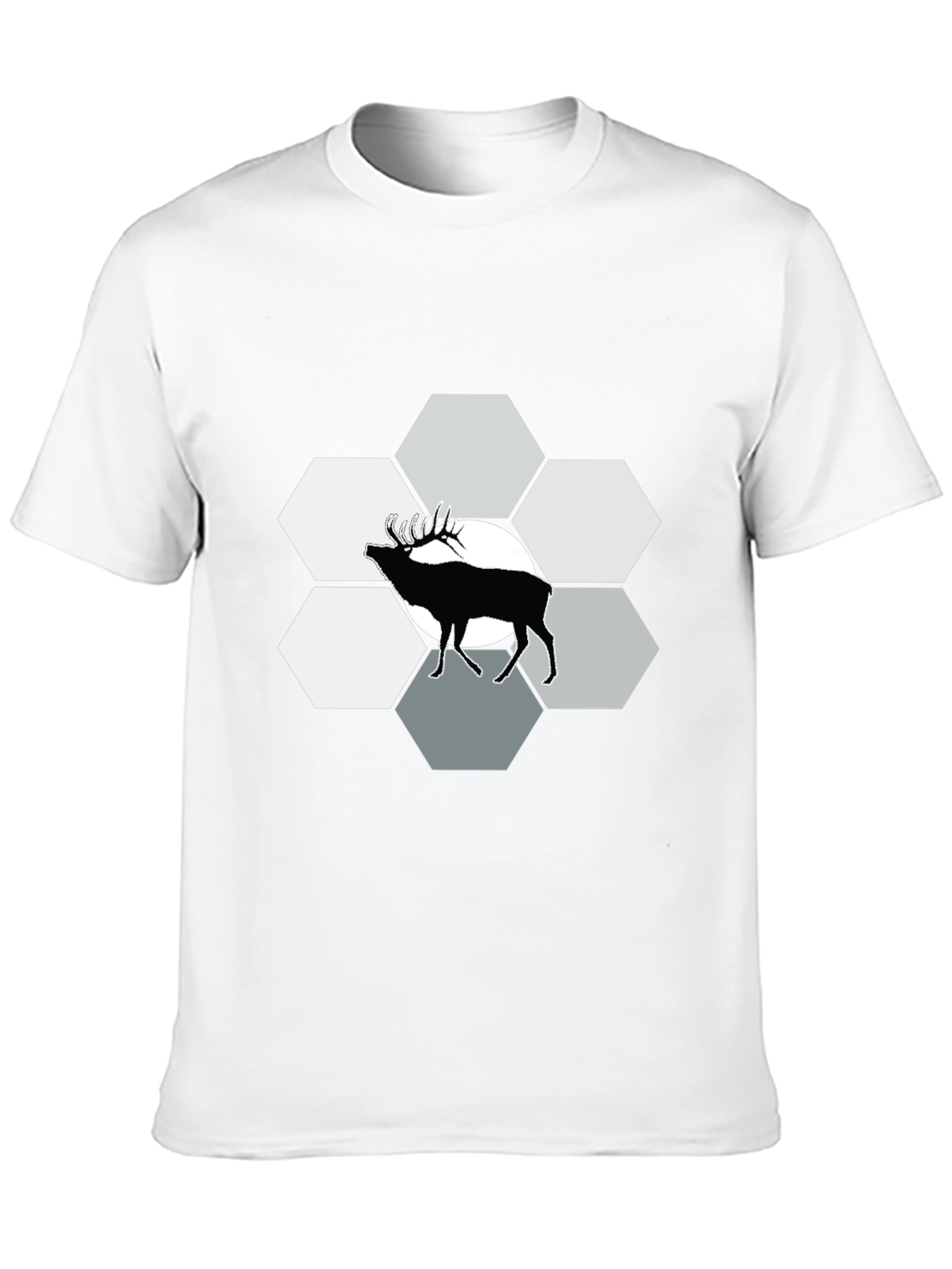 Elk Hexagon Graphic Tee - Black