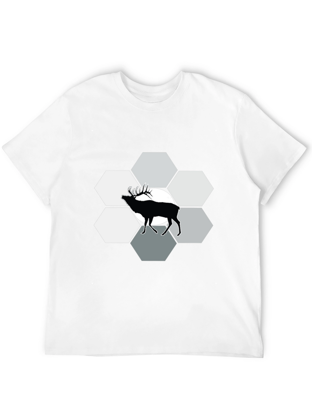 Elk Hexagon Graphic Tee - Black