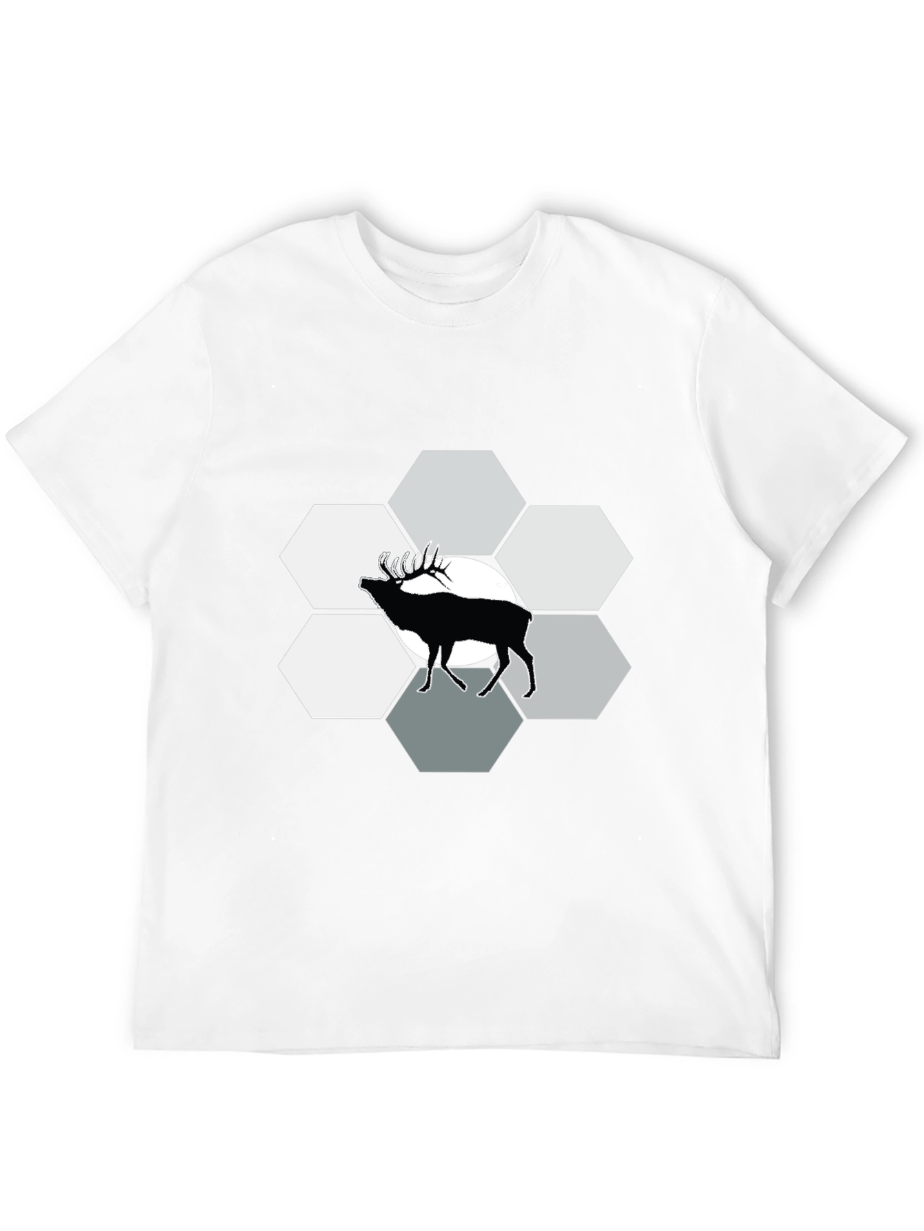 Elk Hexagon Graphic Tee - Black