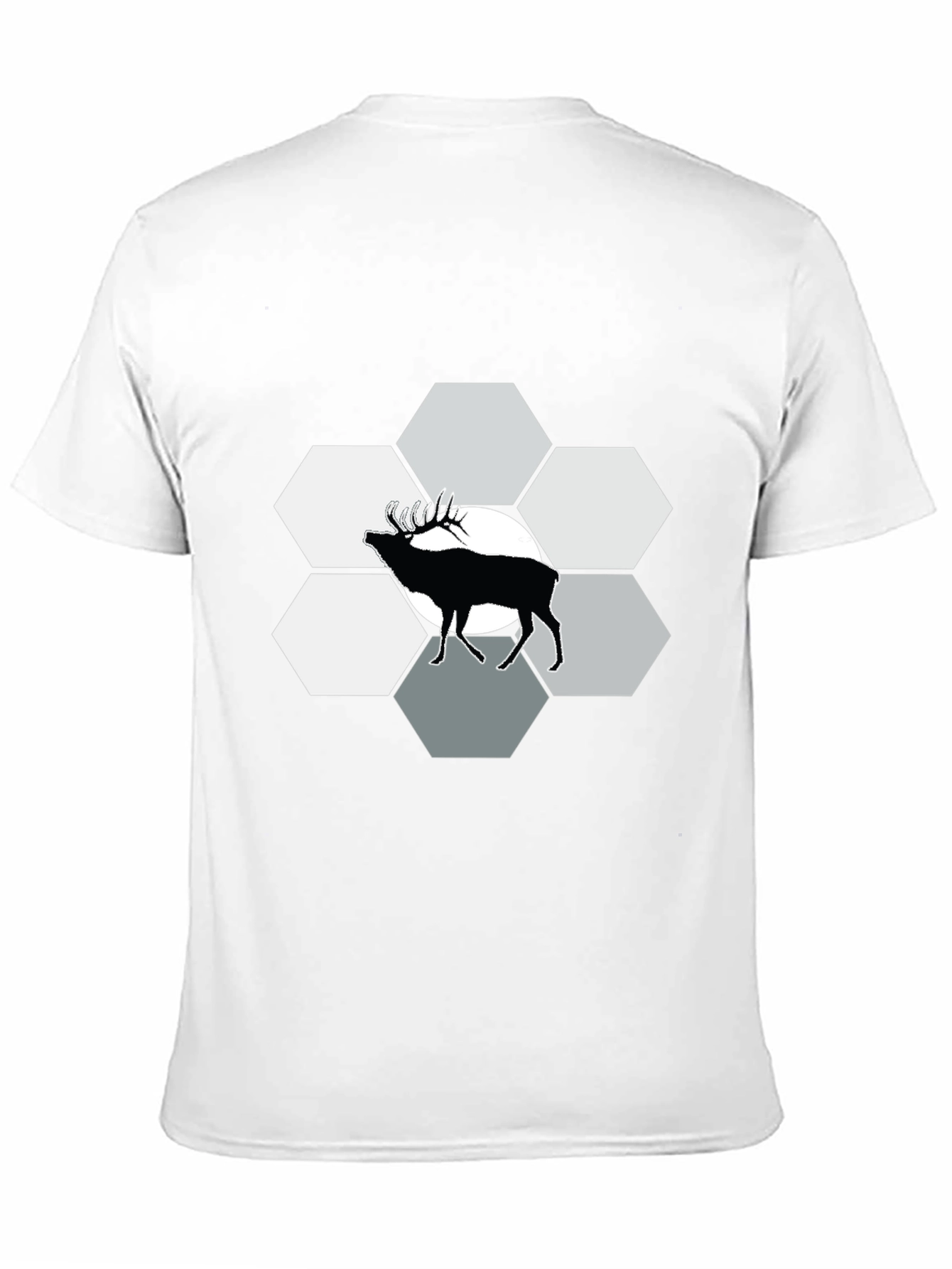 Elk Hexagon Graphic Tee - Black